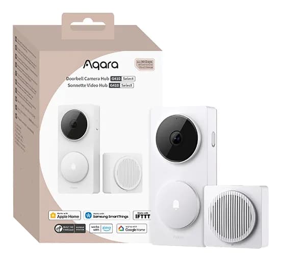 Aqara Doorbell Camera Hub G410 Select -älykäs video-ovikello, Valkoinen – Aqara