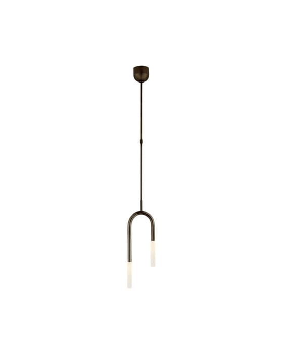 Rousseau Asymmetric Pendant Bronze Small – Visual Comfort
