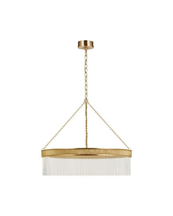 Menil Large Chandelier Soft Brass – Visual Comfort