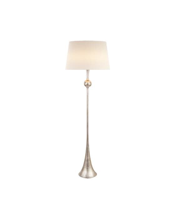 Dover Floor Lamp Burnished Silver Leaf – Visual Comfort
