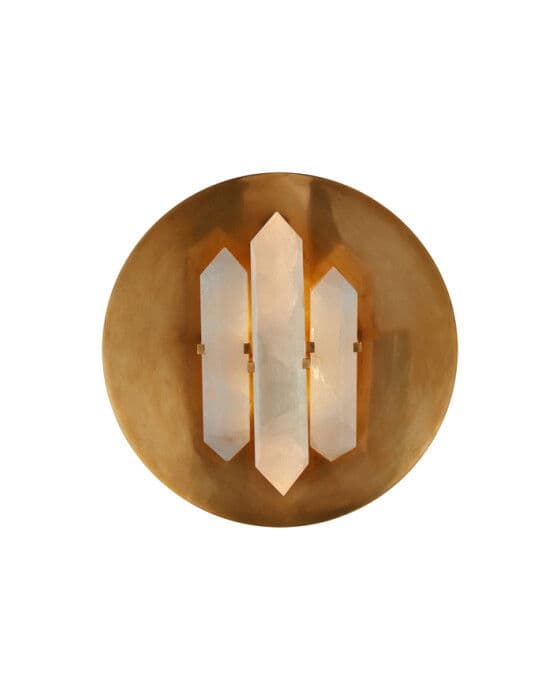Halcyon Round Sconce Antique Brass