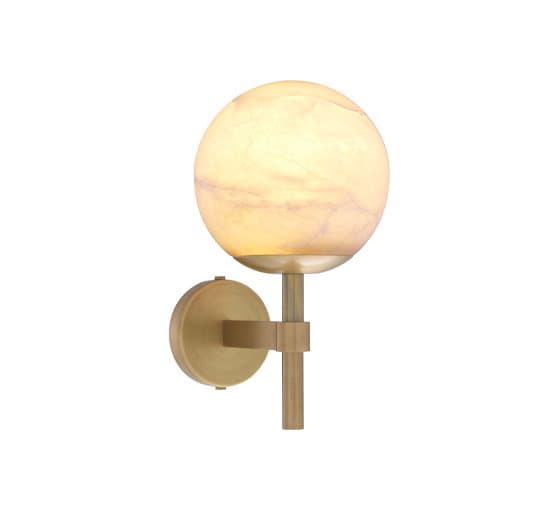 Jade Wall Lamp Brass