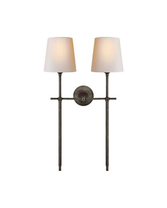 Bryant Large Double Tail Sconce Bronze