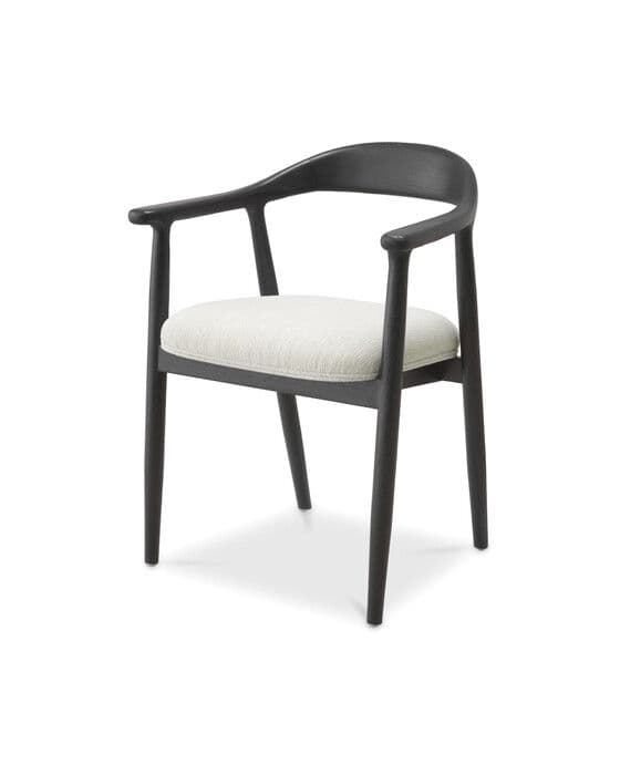 Beale ruokatuoli musta / valkoinen – Eichholtz