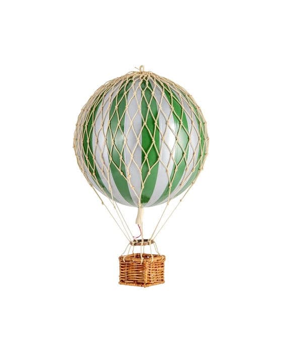 Travels Light kuumailmapallo hopea/vihreä – Authentic Models