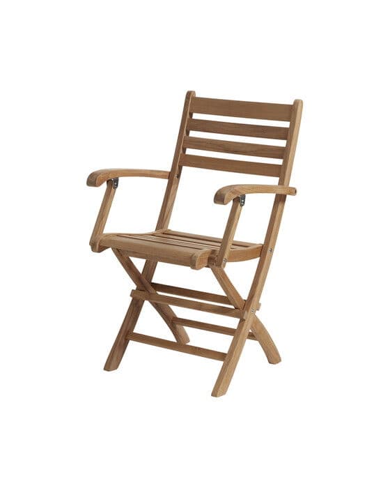 Käsinojallinen tuoli York, taitettava, tiikki – Cinas