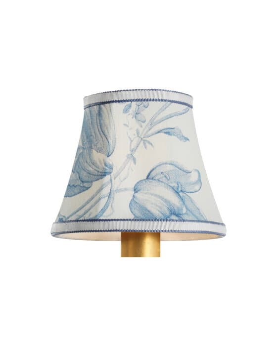 Schumacher 5" Delft Toile De Fleurs Bell Empire Shade