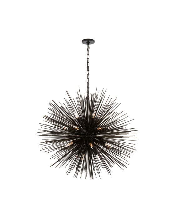 Strada Large Round Pendant Black