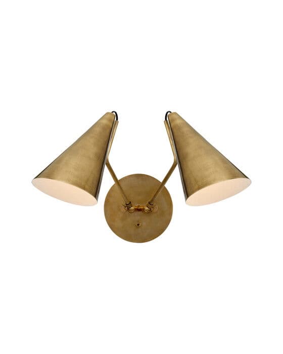 Clemente Double Sconce Antique Brass – Visual Comfort