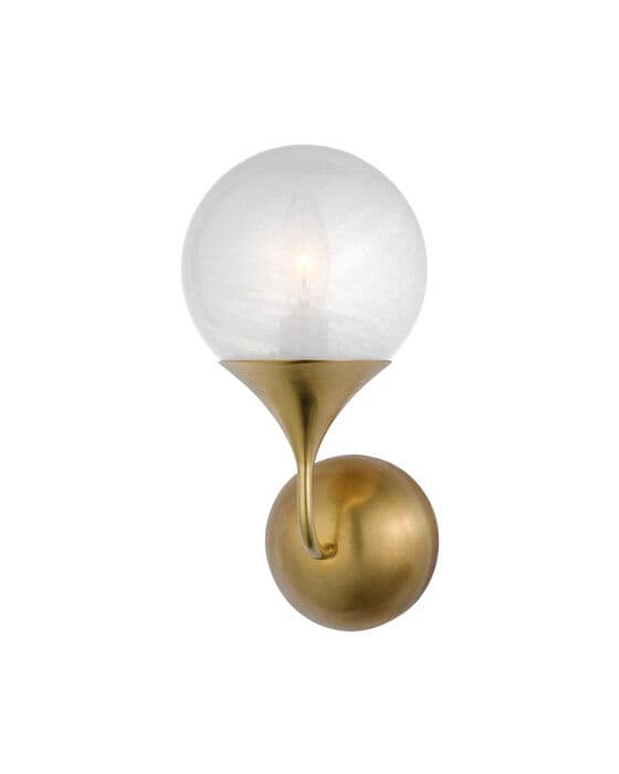 Cristol Small Single Sconce Antique Brass – Visual Comfort