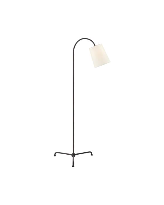 Mia Floor Lamp Aged Iron – Visual Comfort