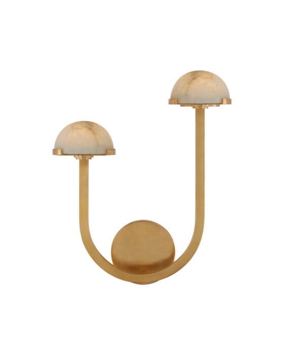 Pedra 15" Asymmetrical Left Sconce Antique Brass – Visual Comfort