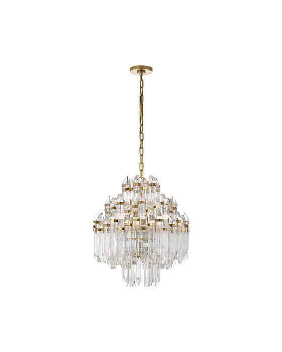 Adele Four Tier Waterfall Chandelier Antique Brass