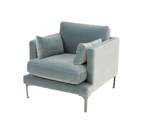 Bonham Armchair Artic Blue/Brass