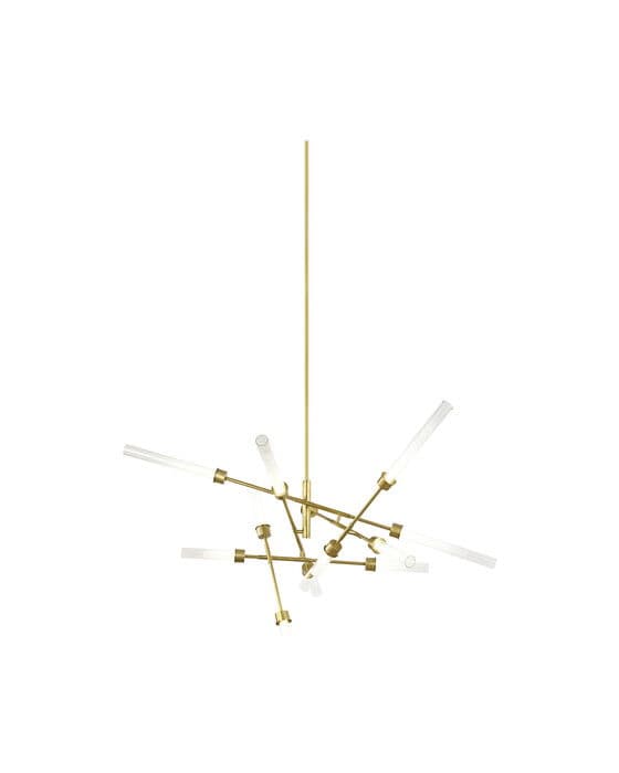 Linger 12-Light Abstract Chandelier Natural Brass
