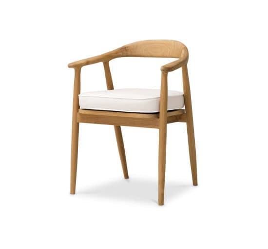 Beale tuoli teak flores off-white