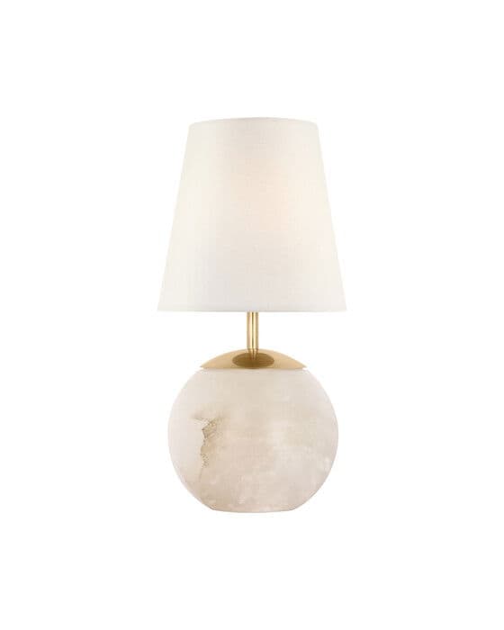 Terri pöytävalaisin johdoton alabasteri