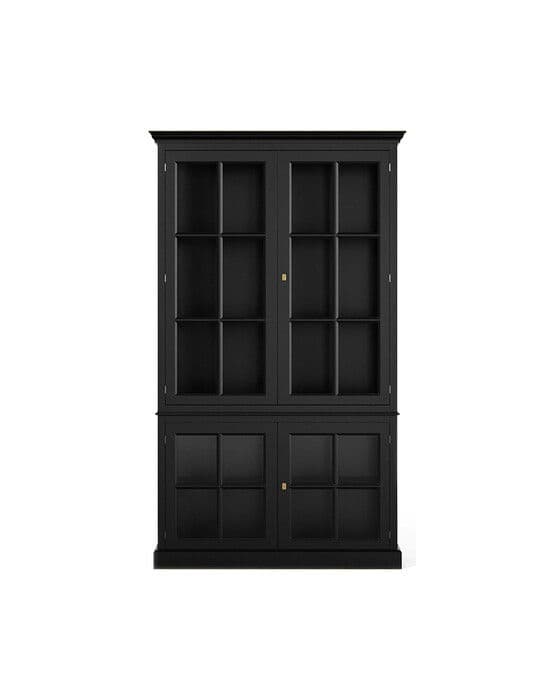 Seethrough-vitriinikaappi, modern black – Newport