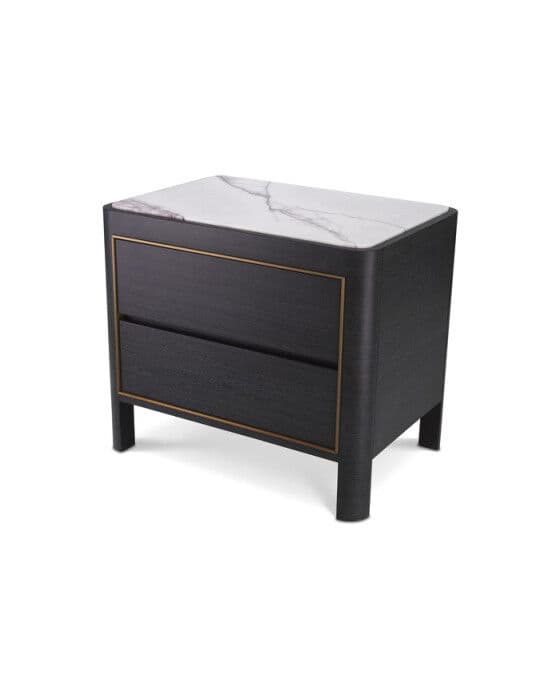 Corazon sivupöytä charcoal grey oak veneer – Eichholtz