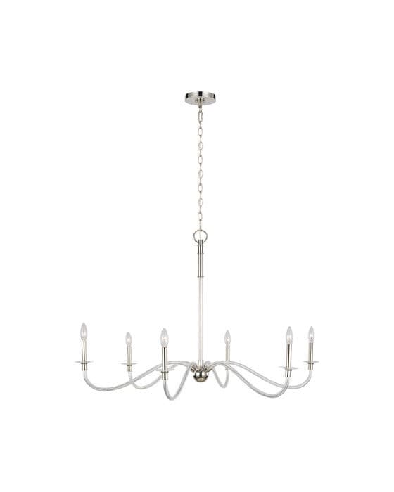 Hanover Large Chandelier Nickel – Visual Comfort