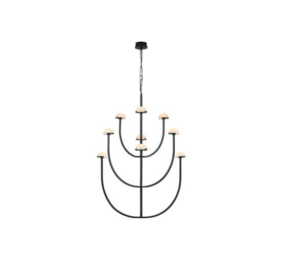 Pedra XL Three-Tier Chandelier Bronze – Visual Comfort