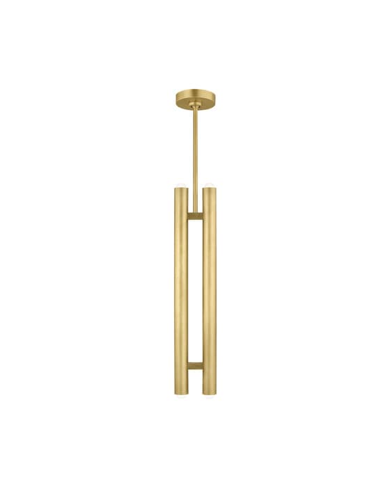 Ebell 2 Light Pendant Natural Brass