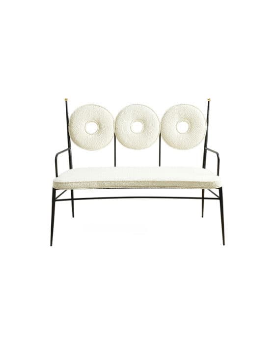 Rondo penkki bouclé white – Jonathan Adler