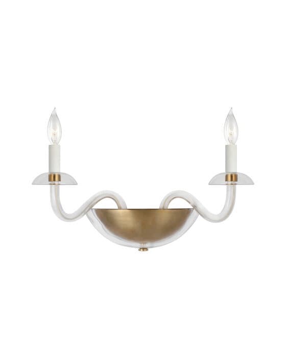 Brigitte Double Sconce Antique Brass S – Visual Comfort
