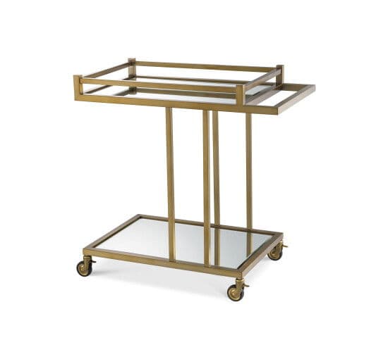 Beverly Hills tarjoiluvaunu messinki