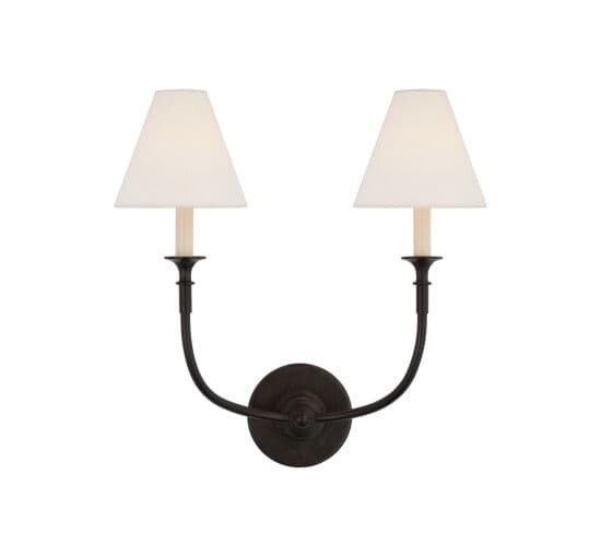 Piaf Double Sconce Black – Visual Comfort