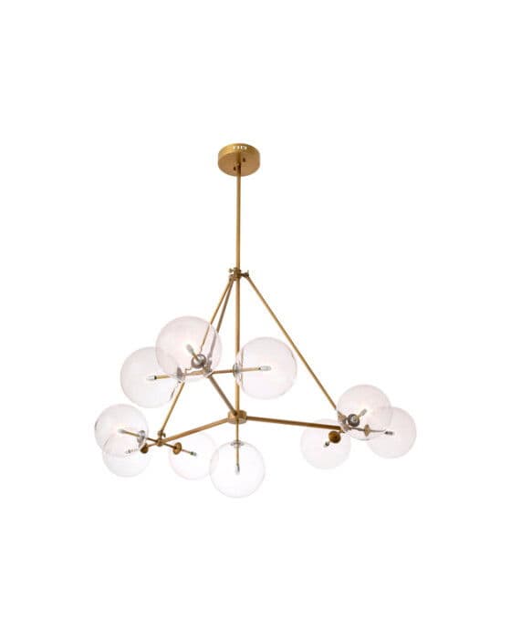 Bermude kattovalaisin antique brass finish clear glass