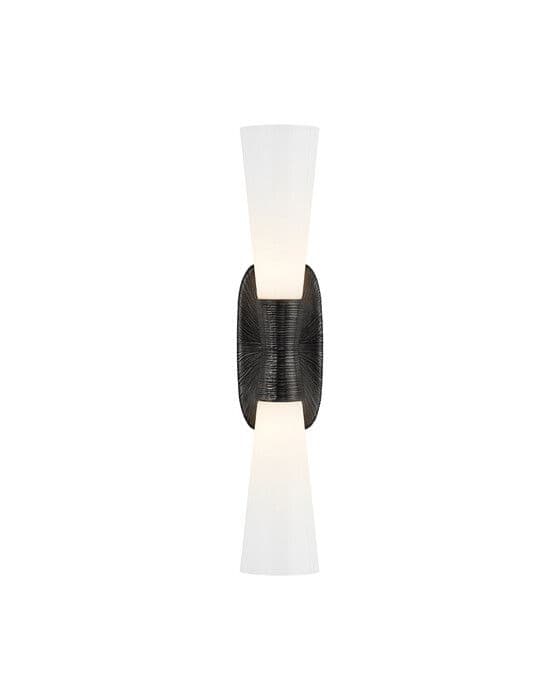 Utopia Large Double Bath Sconce Black – Visual Comfort