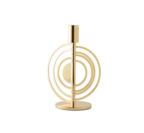 Cirkus-kynttilänjalka, small, messinki – Klong