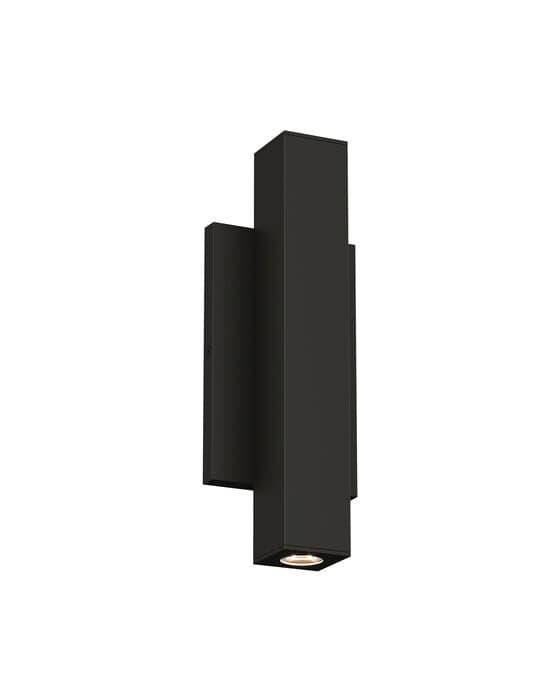 Chara 12" Square Outdoor Wall Sconce Black