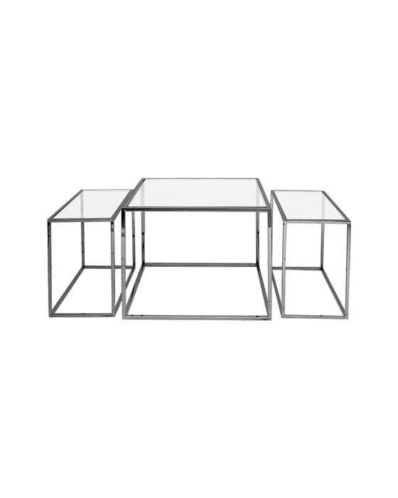 Three Set Table - Coffee Table Black Chrome High – Ruth & Joanna
