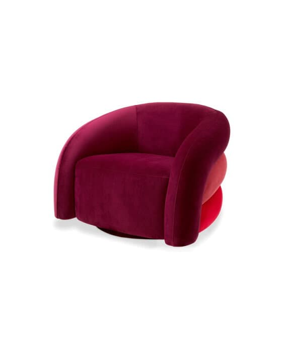 Novelle nojatuoli savona bordeaux velvet – Eichholtz