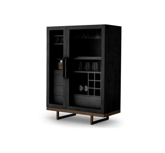 Connaught Bar Cabinet Charcoal Grey