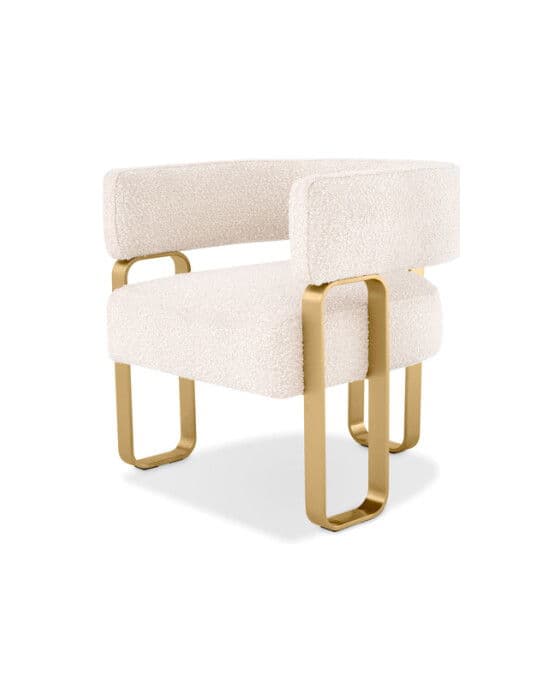 Capricorn nojatuoli bouclé cream