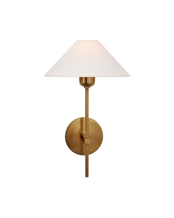 Hackney Single Sconce Antique Brass – Visual Comfort