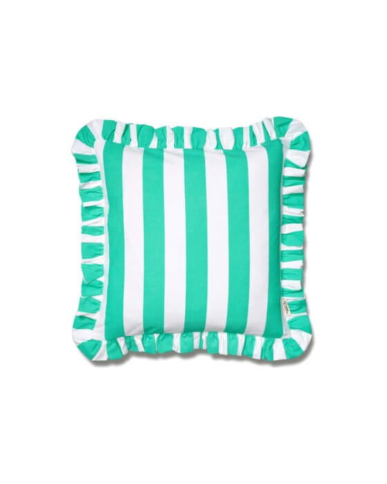 Ruffle Stripes tyynynpäällinen sage