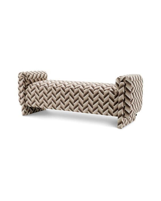 Del Vale Bench Chevron Brown