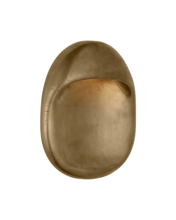 Esculpa 14" Rounded Wall Light Museum Brass