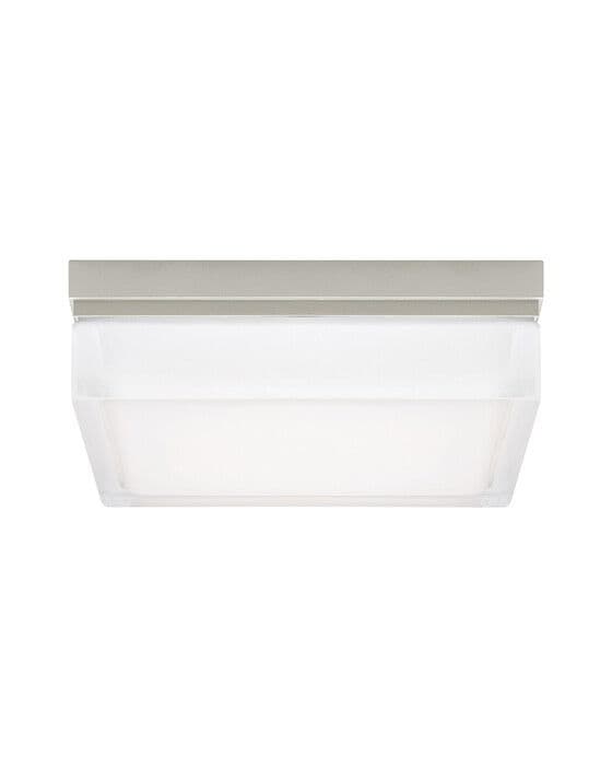 Boxie Flush Mount Satin Nickel Large – Visual Comfort