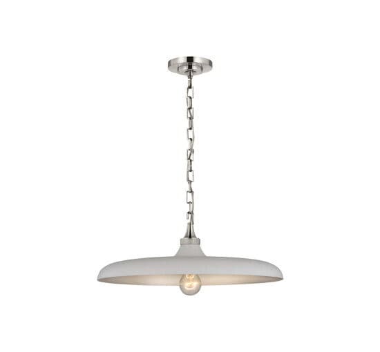 Piatto Pendant Polished Nickel/White M – Visual Comfort