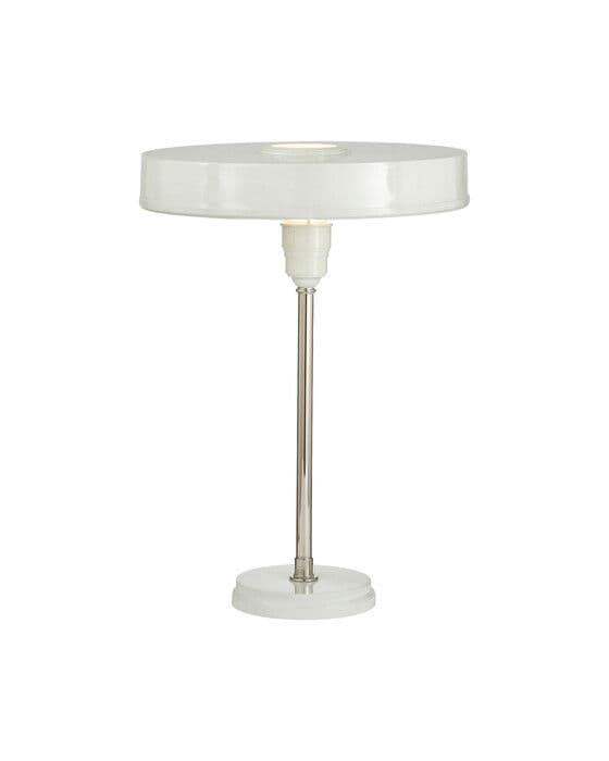 Carlo Table Lamp Polished Nickel and Antique White – Visual Comfort