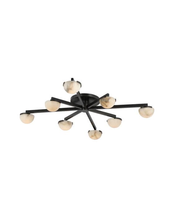 Pedra Staggered Arm Flush Mount Bronze L
