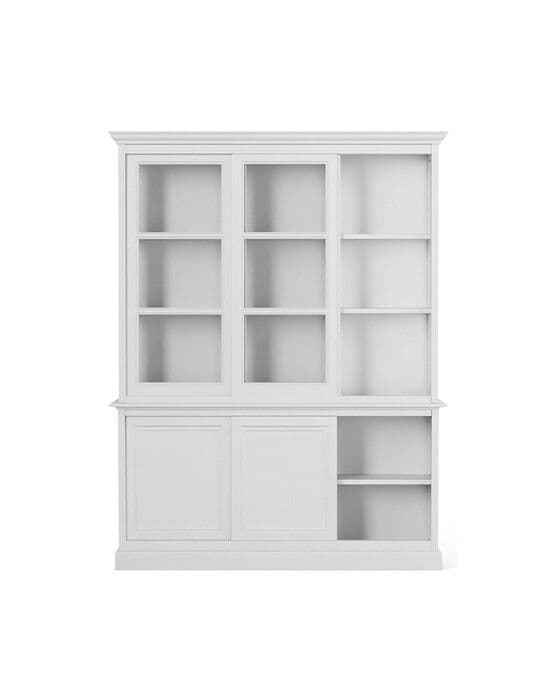 Assonet-vitriinikaappi, classic white – Newport