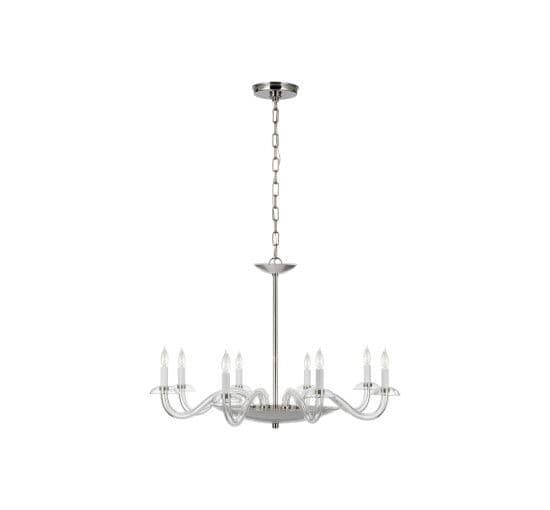 Brigitte Chandelier Polished Nickel L