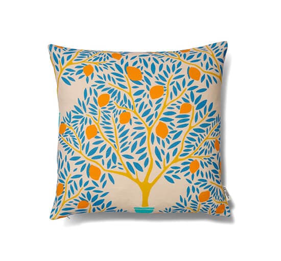 Lemon Garden tyynynpäällinen sininen