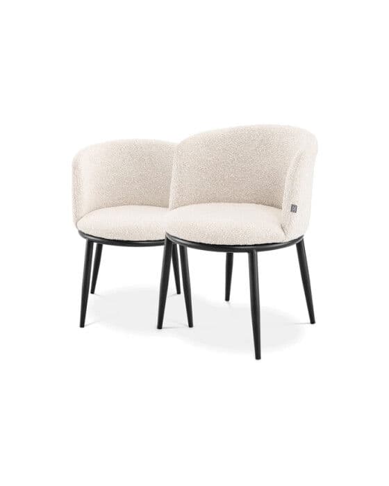 Filmore ruokatuoli bouclé cream 2 kpl – Eichholtz